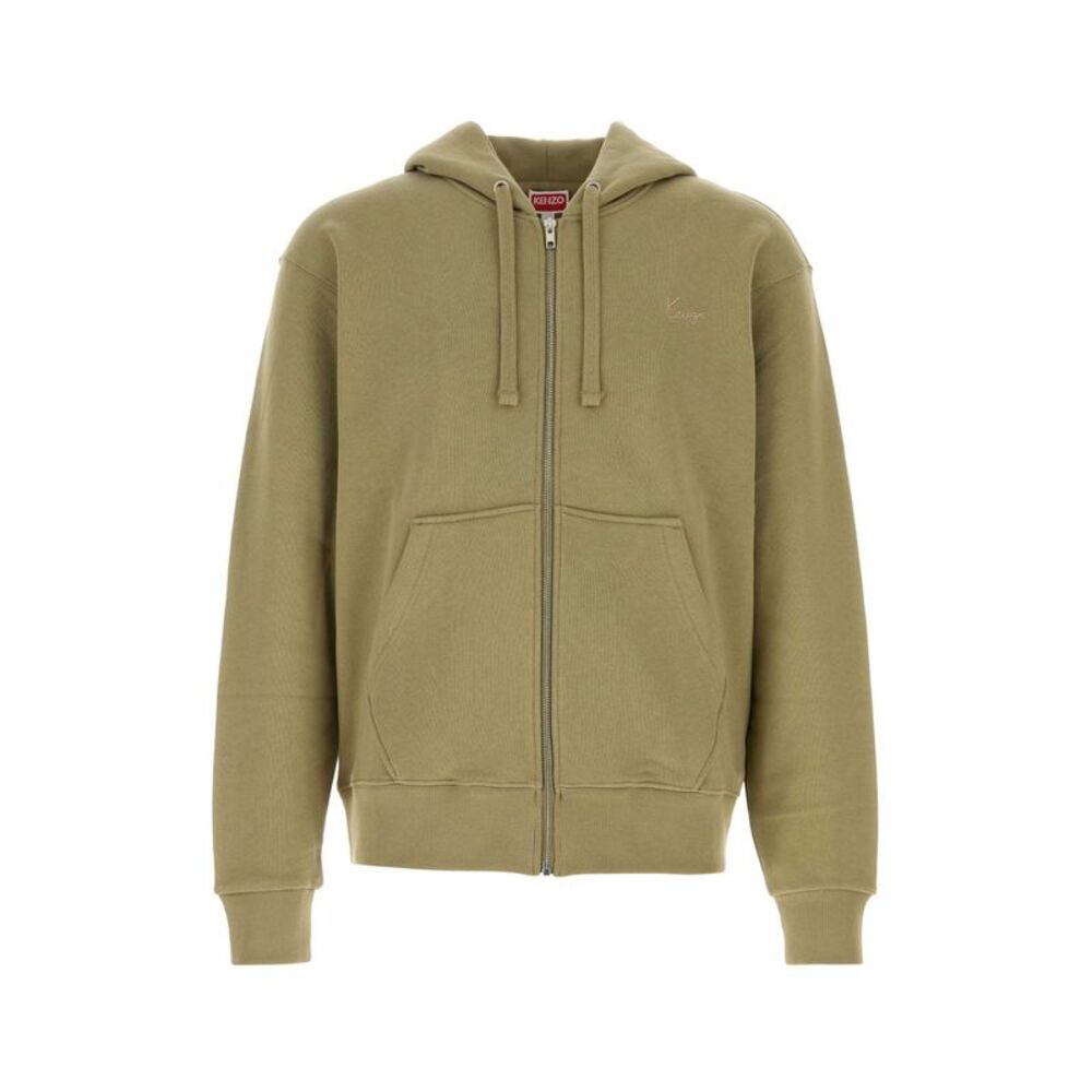 Kenzo Men Olive Green Cotton Sweatshirt